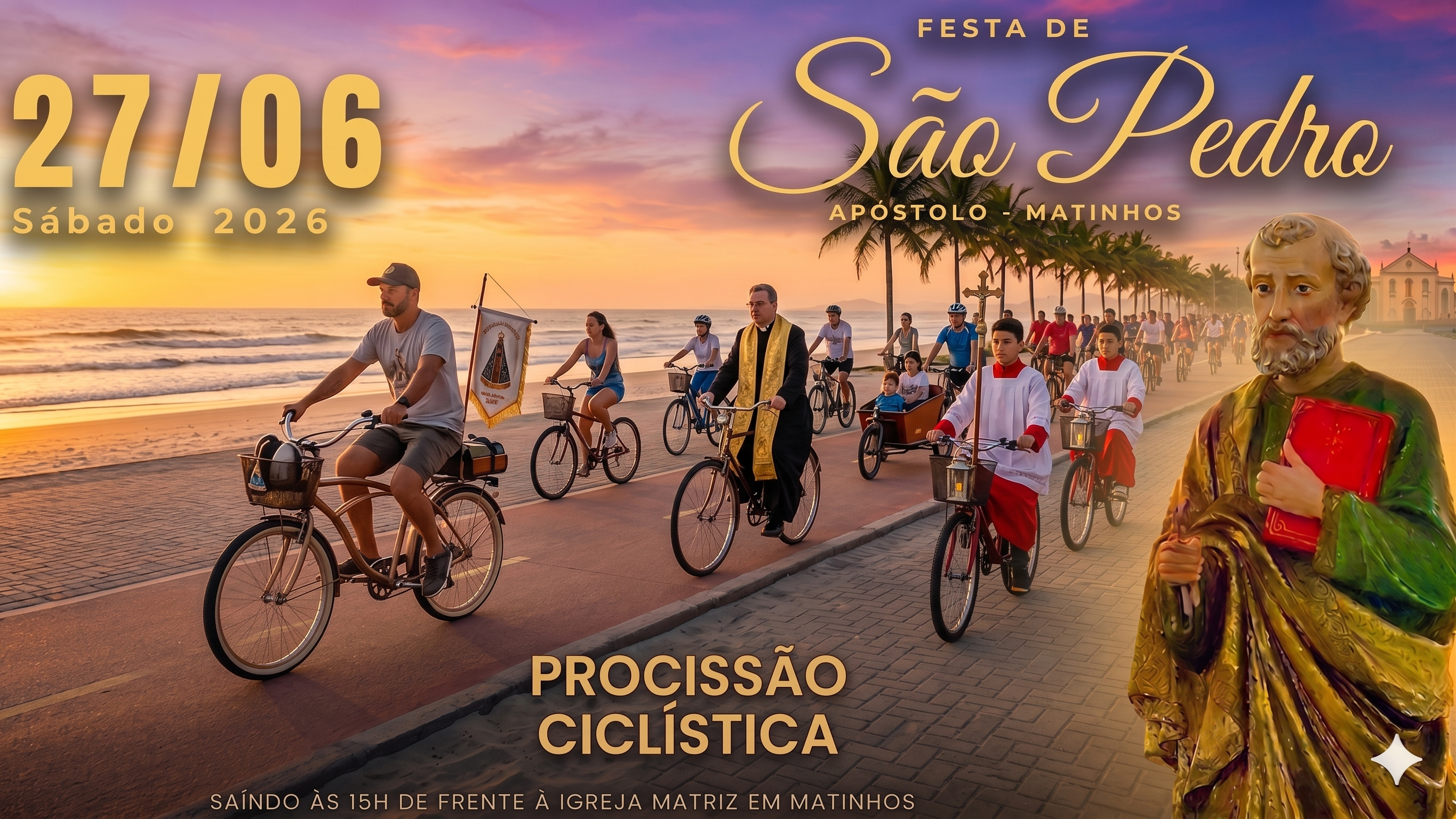 Arte da Procissão Ciclística da Festa de São Pedro 2026