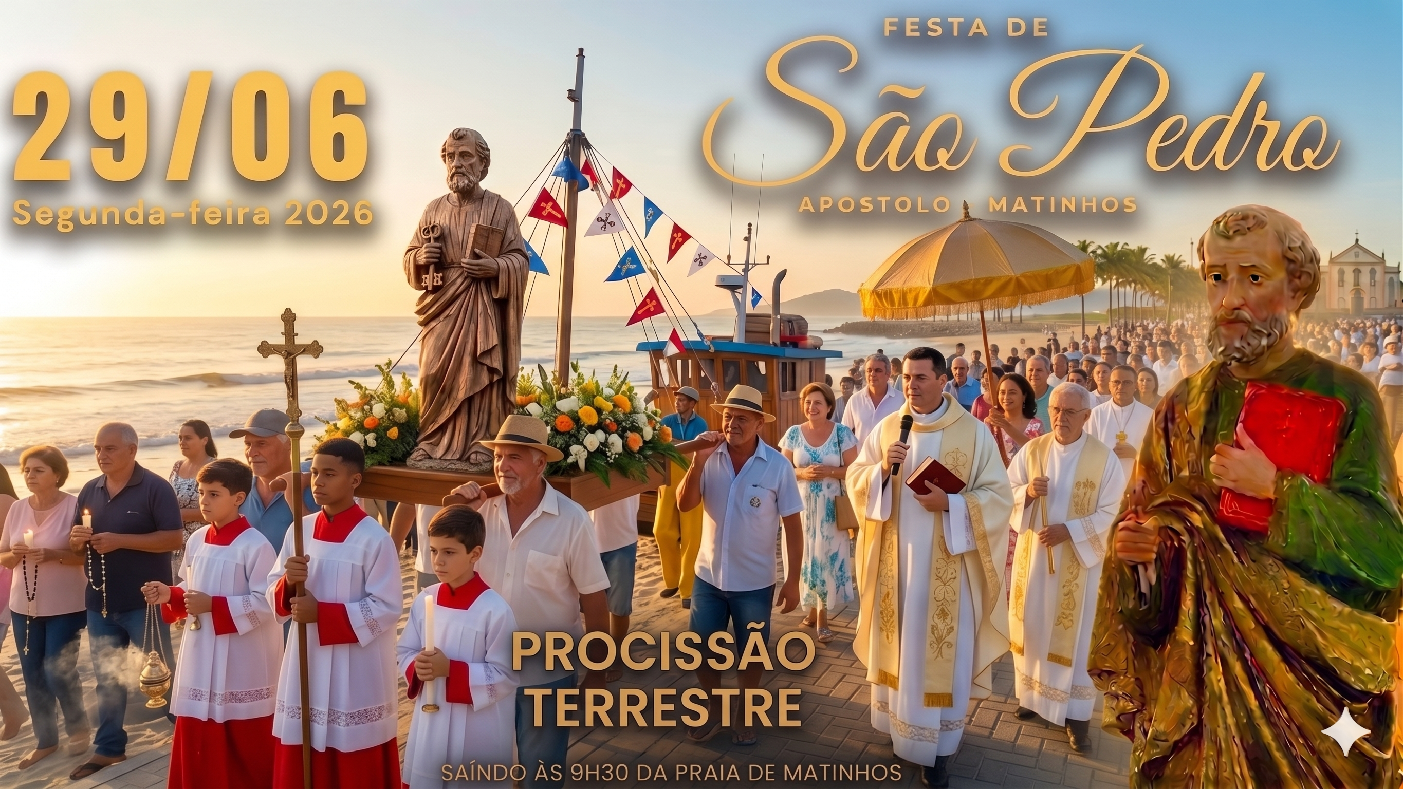 Arte da Procissão Terrestre da Festa de São Pedro 2026